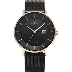OBAKU NORDLYS 
NIGHT
SOLAR Quartz Black Round Dial Men's Watch -V222GRVBMB