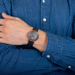 OBAKU NORDLYS 
NIGHT
SOLAR Quartz Black Round Dial Men's Watch -V222GRVBMB