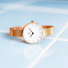 OBAKU MERIAN-WALNUT Quartz Silver Round Dial Women's Watch -V226LXVIMV