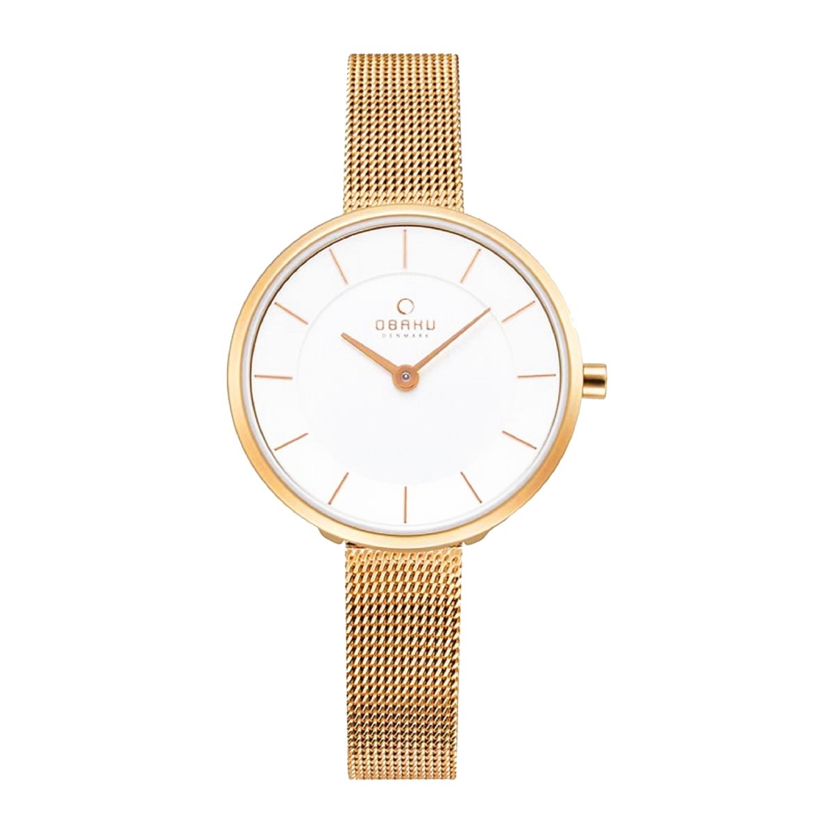OBAKU MERIAN-WALNUT Quartz Silver Round Dial Women's Watch -V226LXVIMV