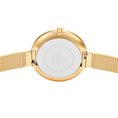 OBAKU MERIAN-WALNUT Quartz Silver Round Dial Women's Watch -V226LXVIMV