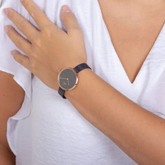 OBAKU DOK-WALNUT Quartz Brown Round Dial Women's Watch -V227LXVNMN