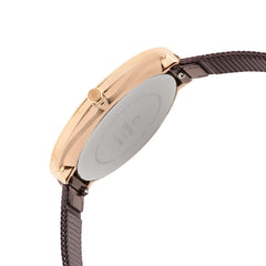 OBAKU DOK-WALNUT Quartz Brown Round Dial Women's Watch -V227LXVNMN