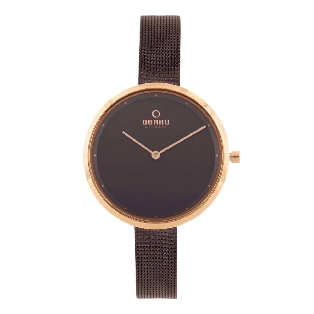 OBAKU DOK-WALNUT Quartz Brown Round Dial Women's Watch -V227LXVNMN