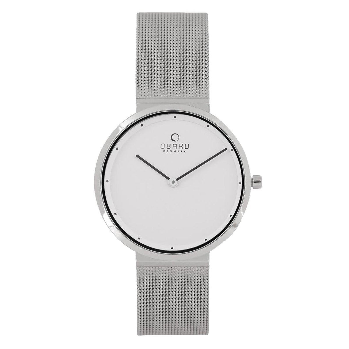 OBAKU Papir Lille-Steel Quartz White Round Dial Women's Watch- V230LXCWMC