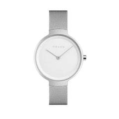 OBAKU BIRK-STEEL Quartz Silver Round Dial Women's Watch -V231LXCIMC