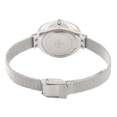 OBAKU BIRK-STEEL Quartz Silver Round Dial Women's Watch -V231LXCIMC
