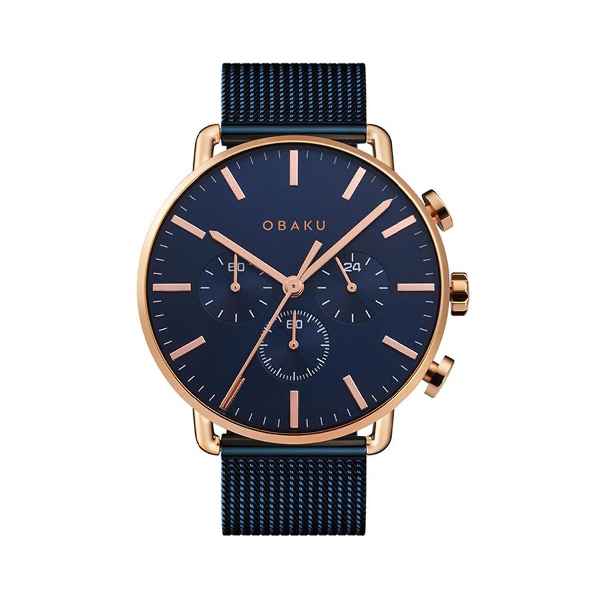 OBAKU HAVN-OCEAN Chronograph Blue Round Dial Men's Watch -V232GCVLML