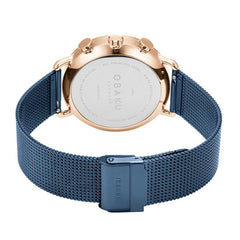 OBAKU HAVN-OCEAN Chronograph Blue Round Dial Men's Watch -V232GCVLML