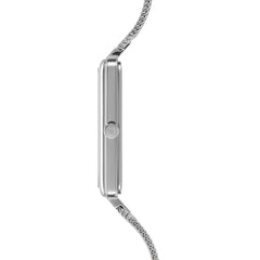OBAKU KVADRAT-STEEL Quartz Silver Square Dial Women's Watch -V236LXCIMC