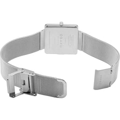 OBAKU KVADRAT-STEEL Quartz Silver Square Dial Women's Watch -V236LXCIMC