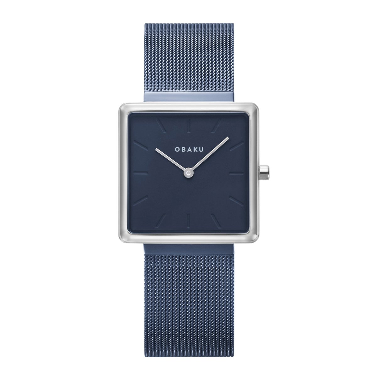 OBAKU KVADRAT-ARCTIC Quartz Blue Square Dial Women's Watch -V236LXHLML