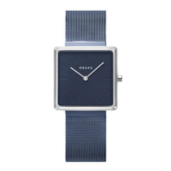 OBAKU KVADRAT-ARCTIC Quartz Blue Square Dial Women's Watch -V236LXHLML