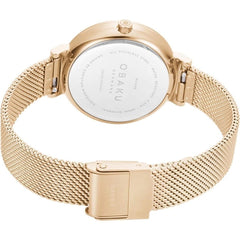 OBAKU Maane Gerbera Multifunction Black Round Dial Women's Watch- V243LMVBMV