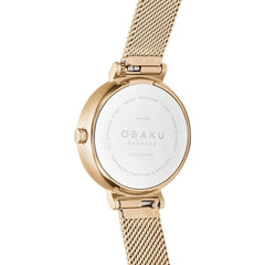 OBAKU Maane Gerbera Multifunction Black Round Dial Women's Watch- V243LMVBMV