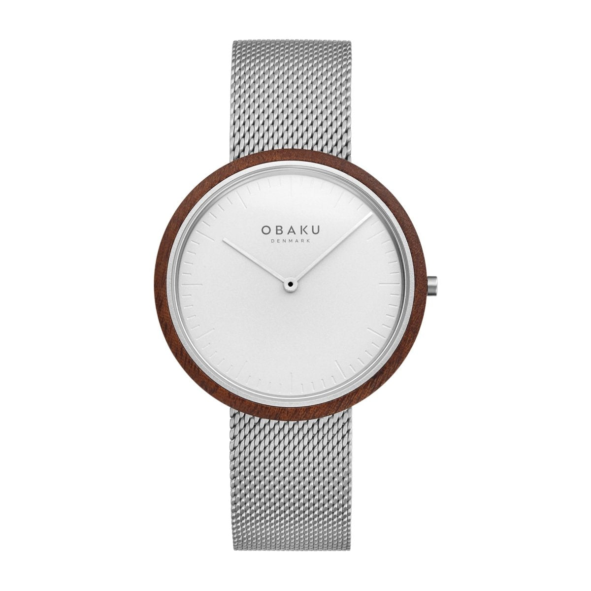OBAKU TRAE STEEL Quartz Silver Round Dial Men's Watch -V245GXCIMC