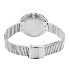 OBAKU TRAE LILLE STEEL Quartz Silver Round Dial Women's Watch -V245LXCIMC