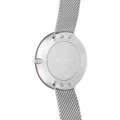 OBAKU TRAE LILLE STEEL Quartz Silver Round Dial Women's Watch -V245LXCIMC