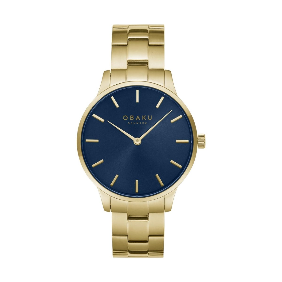 OBAKU Lyng Beryl Quartz Gold Round Dial Men's Watch- V247GXGLSG