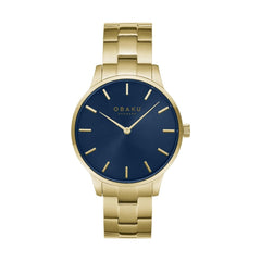 OBAKU Lyng Beryl Quartz Gold Round Dial Men's Watch- V247GXGLSG