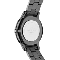 OBAKU Lyng Smokey Quartz Grey Round Dial Men's Watch- V247GXUUSU