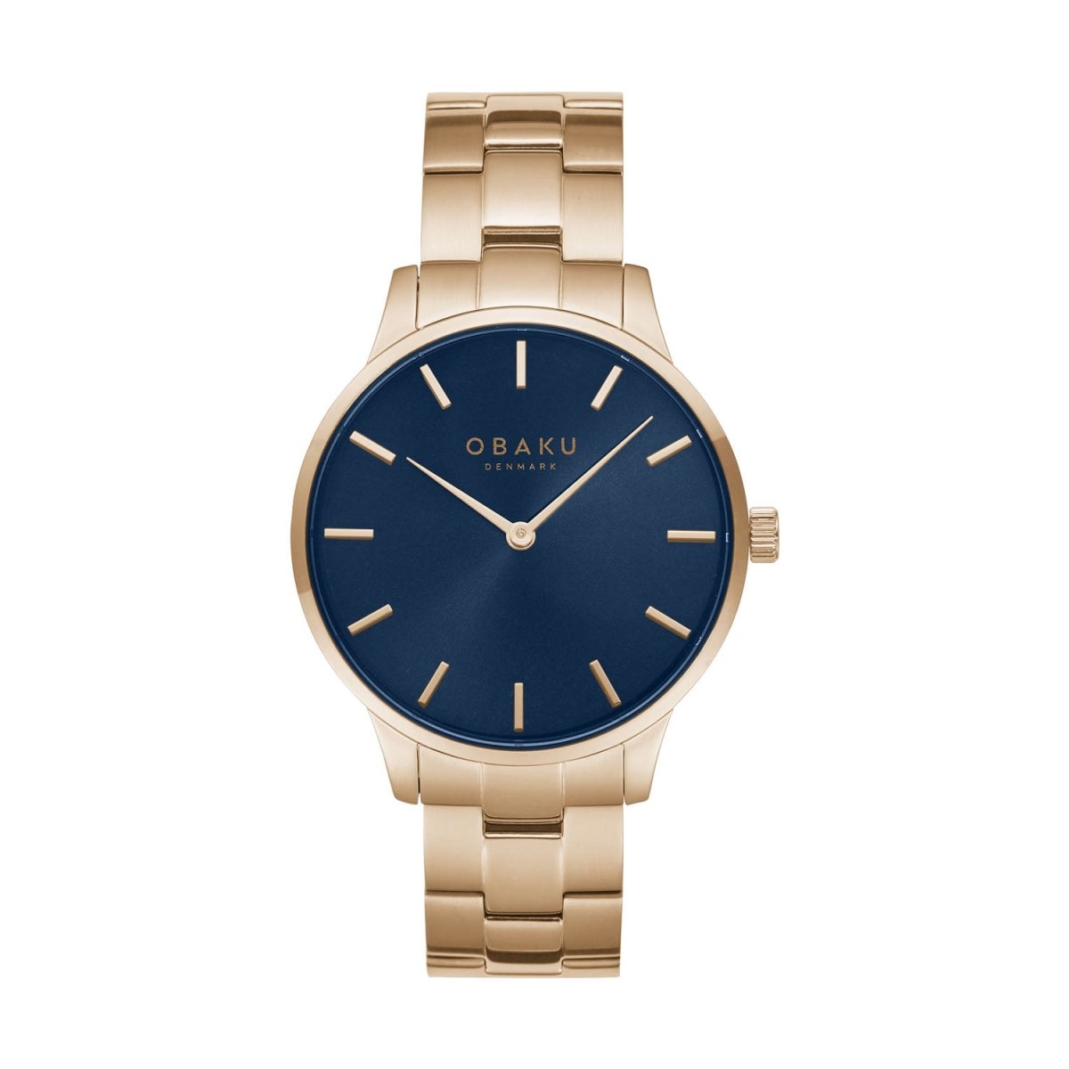 Obaku Lyng Lapis Analouge Blue Round Dial Men's Watch -  v247gxvlsv