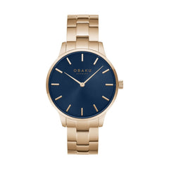 Obaku Lyng Lapis Analouge Blue Round Dial Men's Watch -  v247gxvlsv