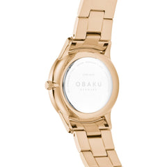 OBAKU Lyng Lille Sangria Quartz MOP Round Dial Women's Watch- V247LXVBSV