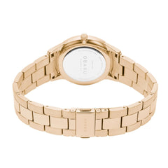 OBAKU Lyng Lille Sangria Quartz MOP Round Dial Women's Watch- V247LXVBSV