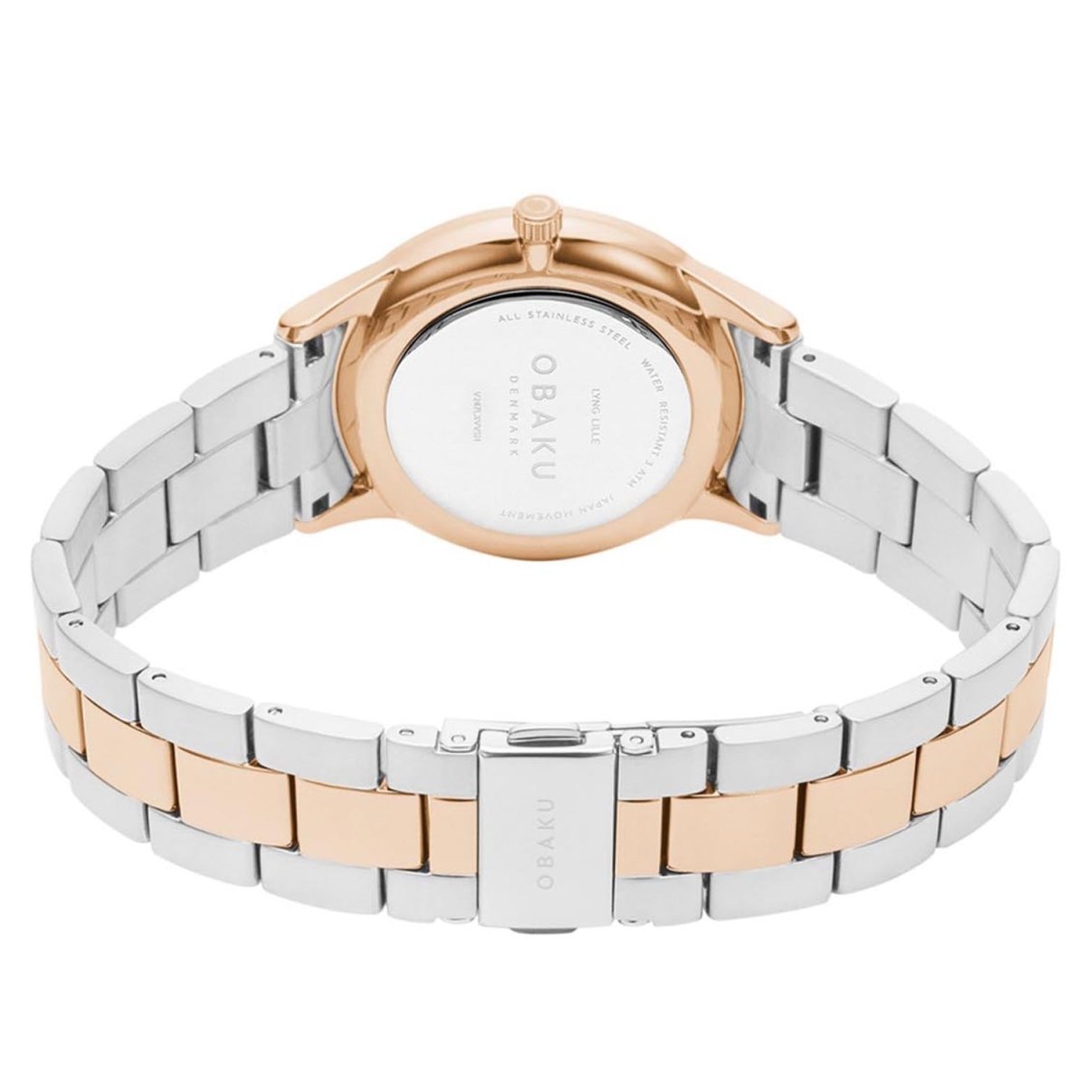 Obaku Lyng Lille Flame Quartz Rose Gold Round Dial Women's Watch- V247LXVVSH