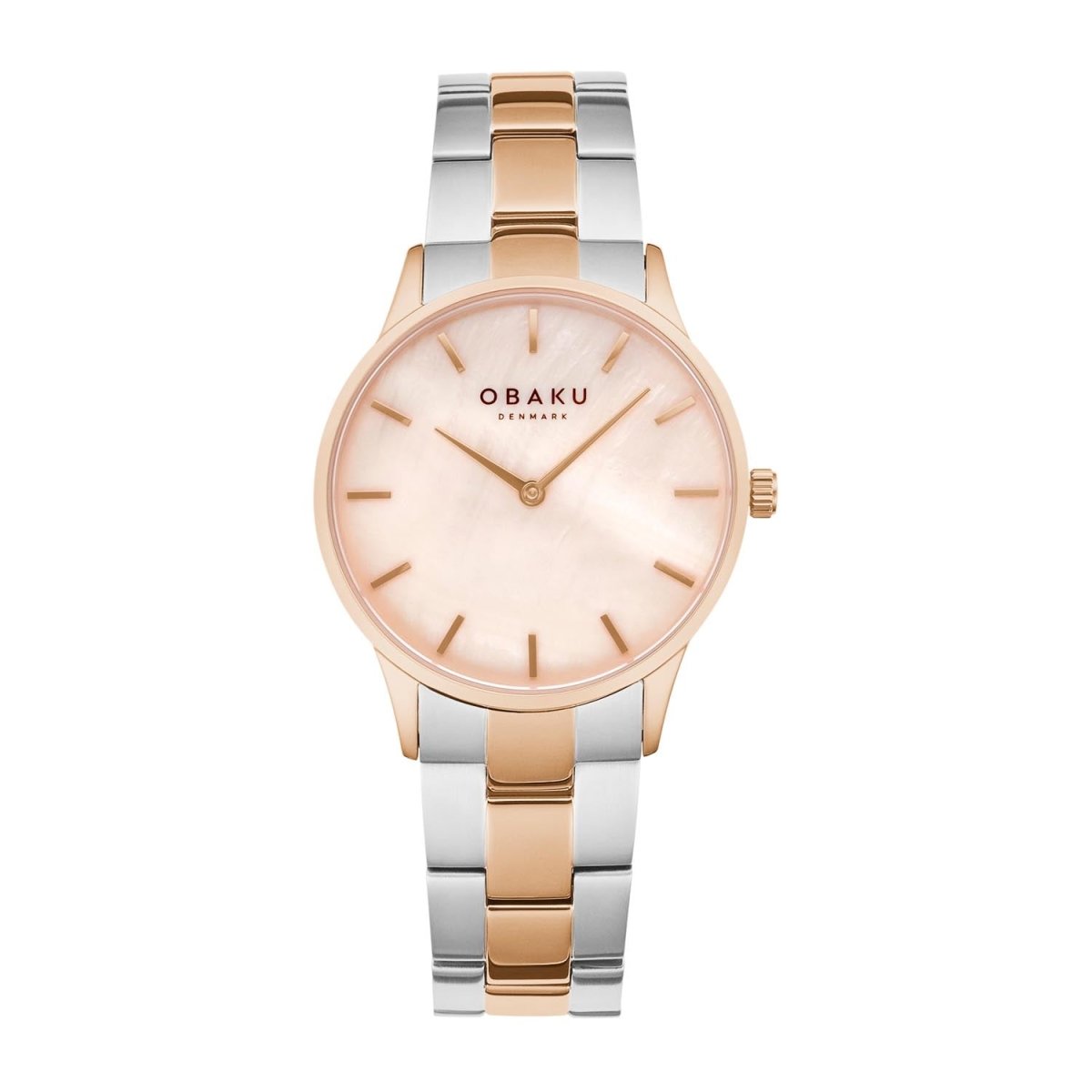 Obaku Lyng Lille Flame Quartz Rose Gold Round Dial Women's Watch- V247LXVVSH