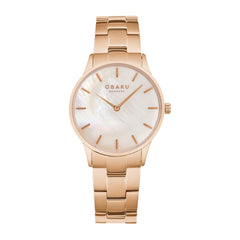 OBAKU Lyng Lille Levender Quartz MOP Round Dial Women's Watch- V247LXVVSV