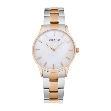 OBAKU Lyng Lille Claret Quartz MOP Round Dial Women's Watch- V247LXVWSH