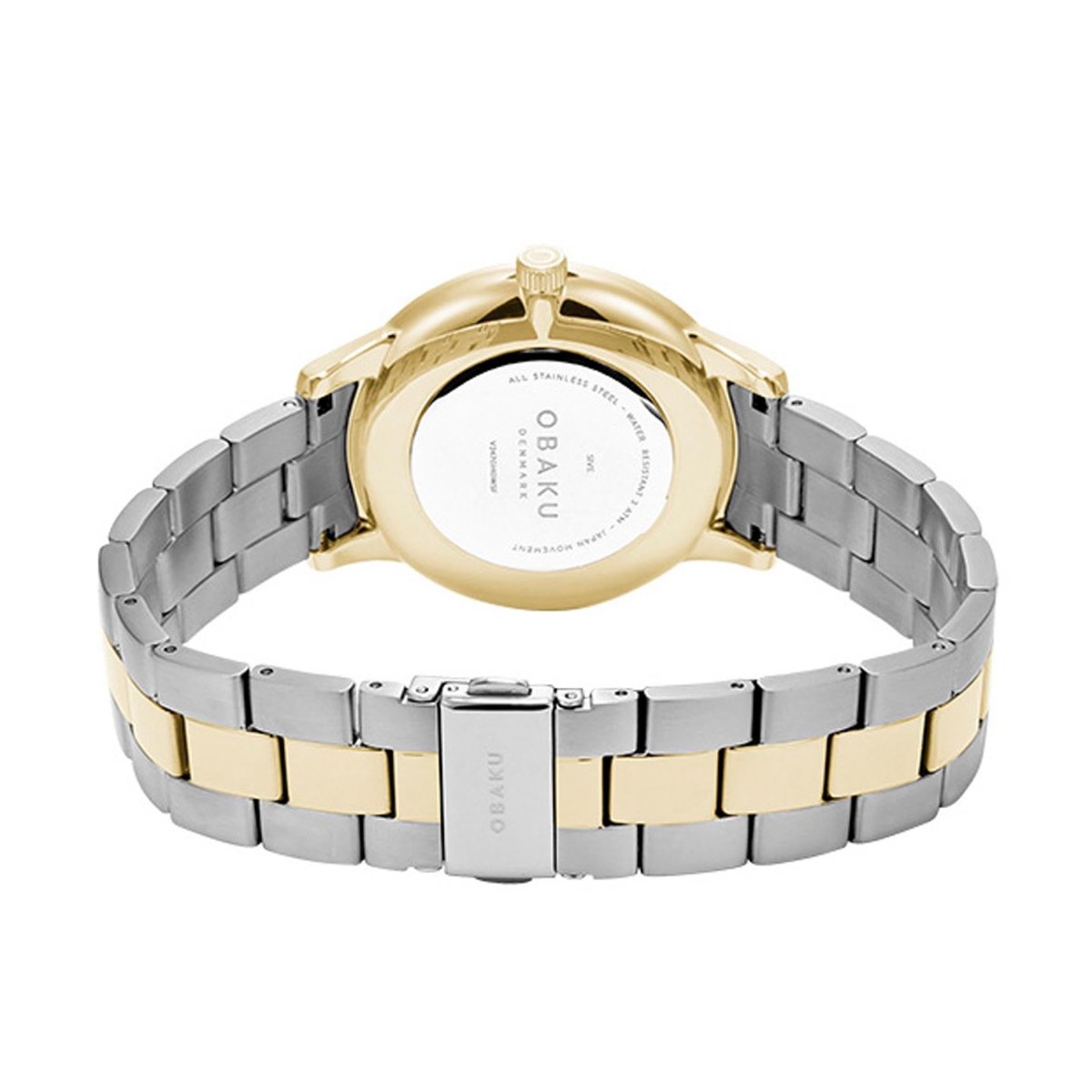 OBAKU SIVE LILLE Analog Crystal MOP Round Dial Pair Watch- V247PHGWSF