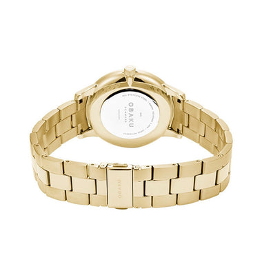 OBAKU SIVE LILLE Analog Crystal MOP Round Dial Pair Watch- V247PMGWSG