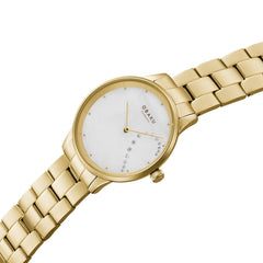 OBAKU SIVE LILLE Analog Crystal MOP Round Dial Pair Watch- V247PMGWSG