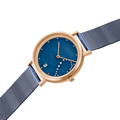 OBAKU DRAABE LILLE Analog Crystal MOP Round Dial Pair Watch- V248PHVLML