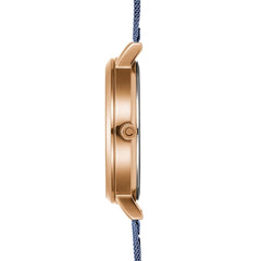 OBAKU DRAABE LILLE Analog Crystal MOP Round Dial Pair Watch- V248PHVLML