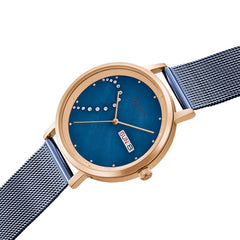 OBAKU DRAABE LILLE Analog Crystal MOP Round Dial Pair Watch- V248PHVLML