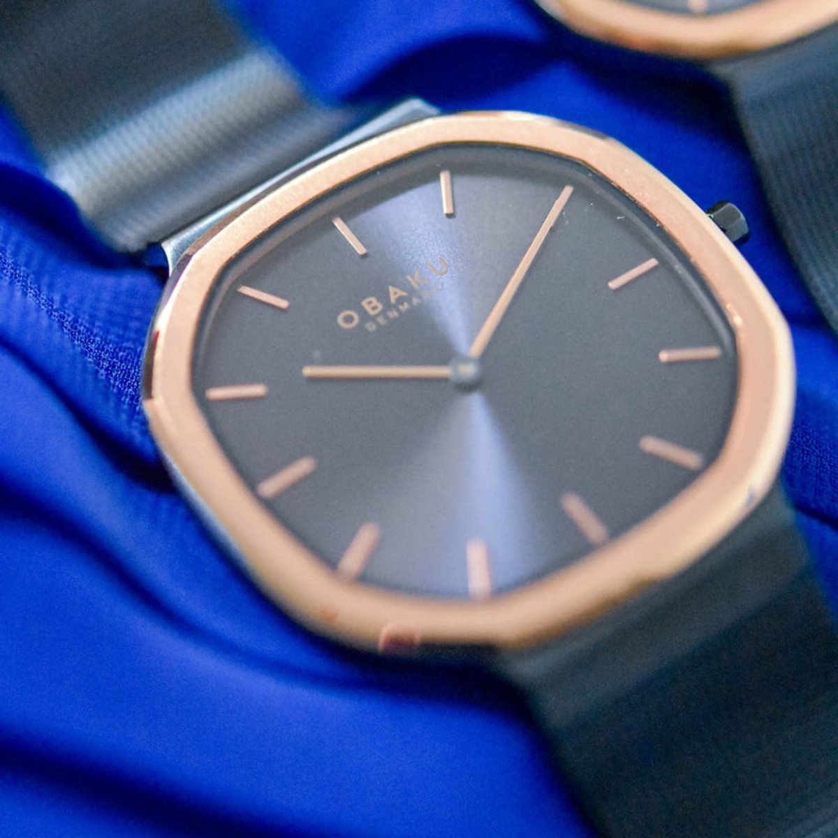 Obaku Oktant Ocean Analouge Blue Round Dial Women's Watch -  V253GXSLML