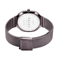 Obaku Oktant Ocean Quartz 4.7mm Slim Case Brown Octagonal Dial Men's Watch- V253GXXNMN