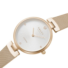 Obaku Diamant Analouge White Round Dial Women's Watch -  V256LXVIMV