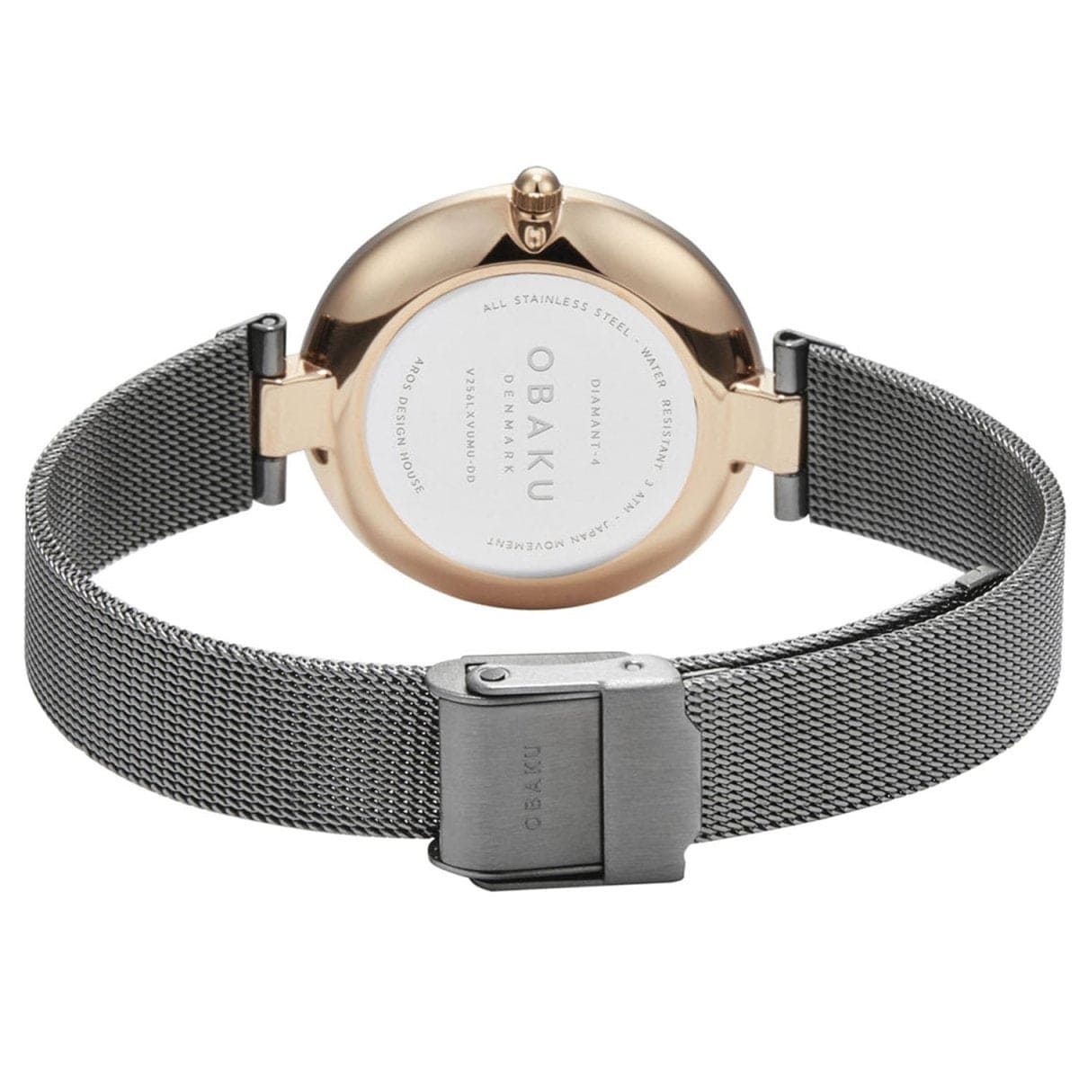 Obaku Diamant Walnut Analouge Grey Round Dial Women's Watch -  V256LXVUMU-DD