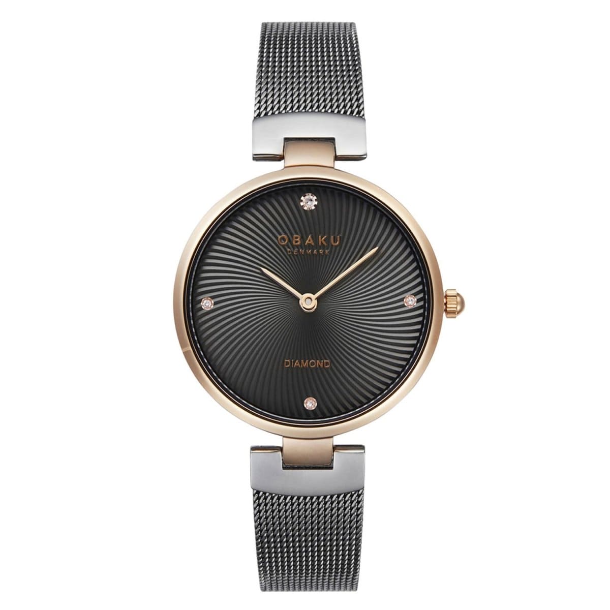 Obaku Diamant Walnut Analouge Grey Round Dial Women's Watch -  V256LXVUMU-DD