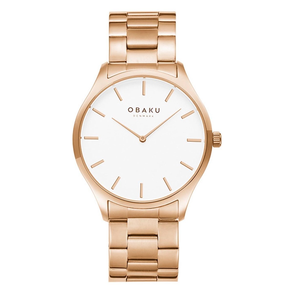 OBAKU Tang Fuscia Quartz White Round Dial Men's Watch- V260GXVISV