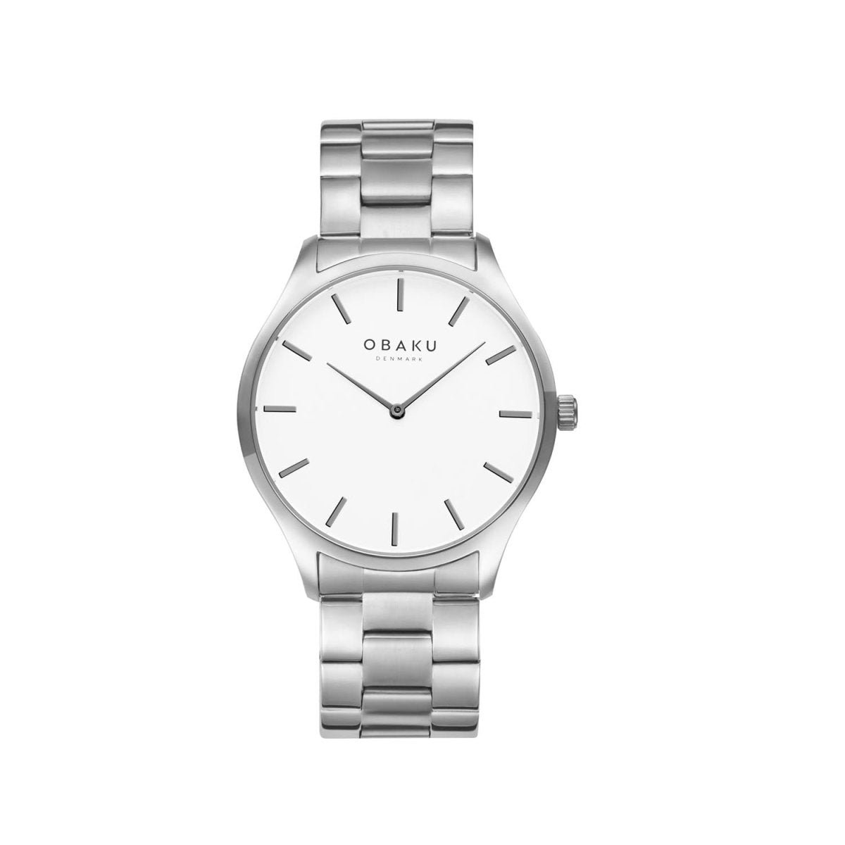 OBAKU Tang Lille Brace Quartz White Round Dial Women's Watch- V260LXCISC