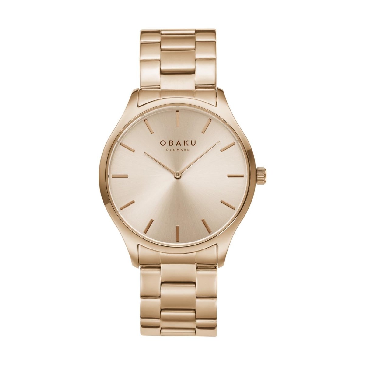 OBAKU Tang Lille Rosette Quartz Rose Gold Round Dial Women's Watch- V260LXVVSV