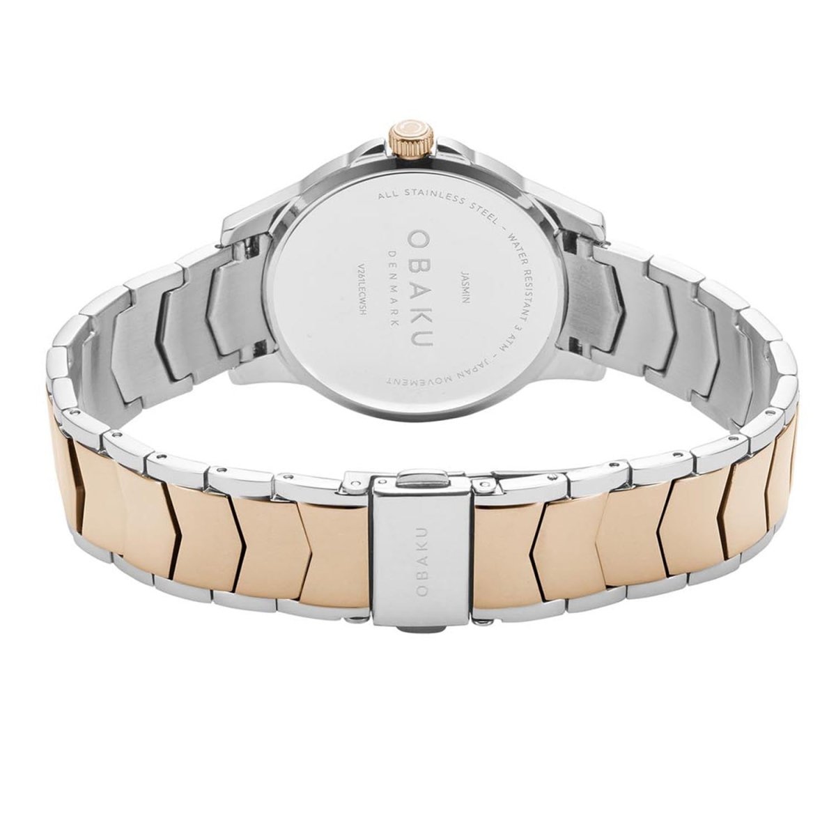 Obaku Jasmin Blossom Quartz 6.4mm Slim Case White MOP Round Dial Women's Watch- V261LECWSH