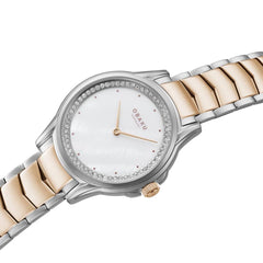 Obaku Jasmin Blossom Quartz 6.4mm Slim Case White MOP Round Dial Women's Watch- V261LECWSH