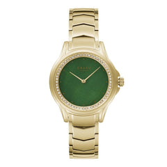 Obaku Jasmin Sugar Quartz 6.4mm Slim Case Green MOP Round Dial Women's Watch- V261LEGESG
